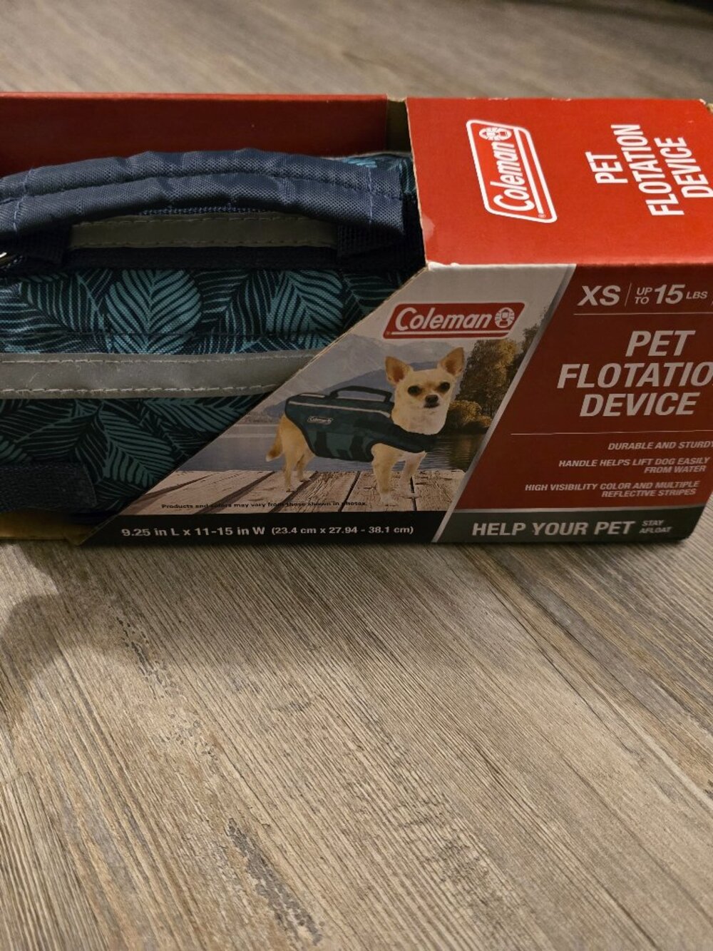 Coleman XS Pet Flotation Device, NIB (up to 15lbs)